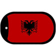 Albania Flag Scroll Metal Novelty Dog Tag Necklace DT-3953