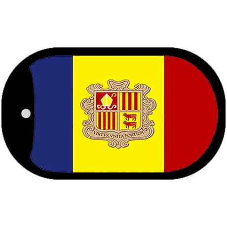 Andorra Flag Novelty Metal Dog Tag Necklace DT-3956