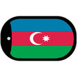 Azerbaijan Flag Scroll Metal Novelty Dog Tag Necklace DT-3966