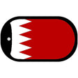 Bahrain Flag Scroll Metal Novelty Dog Tag Necklace DT-3968