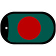 Bangladesh Flag Scroll Metal Novelty Dog Tag Necklace DT-3969