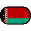 Belarus Flag Scroll Metal Novelty Dog Tag Necklace DT-3970