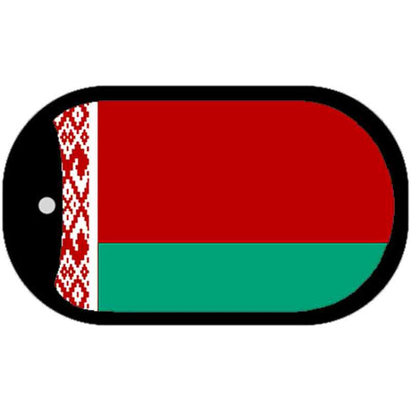 Belarus Flag Scroll Metal Novelty Dog Tag Necklace DT-3970