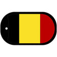 Belgium Flag Scroll Metal Novelty Dog Tag Necklace DT-3971