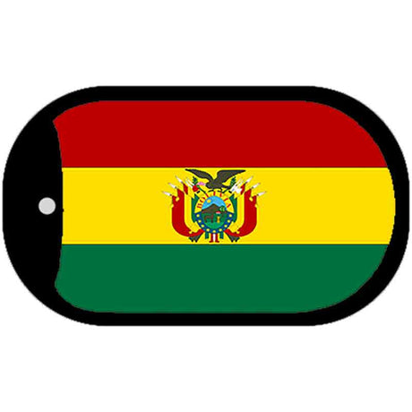 Bolivia Flag Scroll Metal Novelty Dog Tag Necklace DT-3975