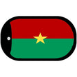 Burkina Faso Flag Scroll Metal Novelty Dog Tag Necklace DT-3982