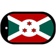 Burundi Flag Scroll Metal Novelty Dog Tag Necklace DT-3983