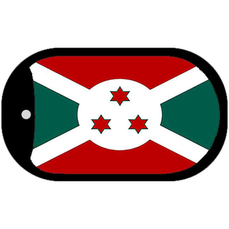 Burundi Flag Scroll Metal Novelty Dog Tag Necklace DT-3983