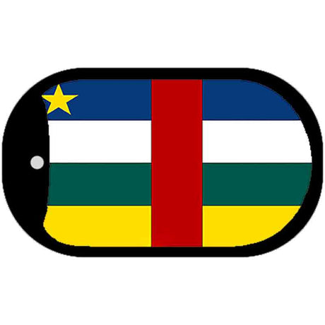 Central African Republic Flag Scroll Metal Novelty Dog Tag Necklace DT-3989