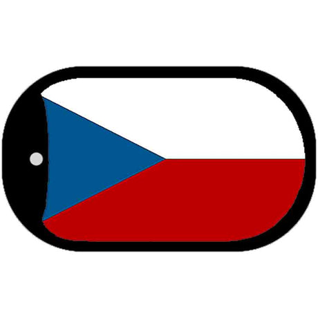 Czech Republic Flag Scroll Metal Novelty Dog Tag Necklace DT-3995