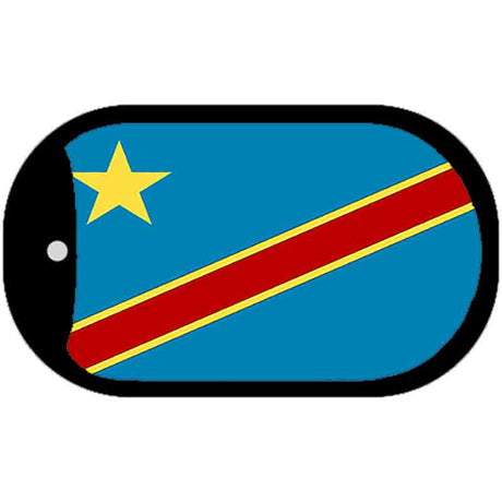 Congo Democratic Republic Flag Scroll Metal Novelty Dog Tag Necklace DT-3998