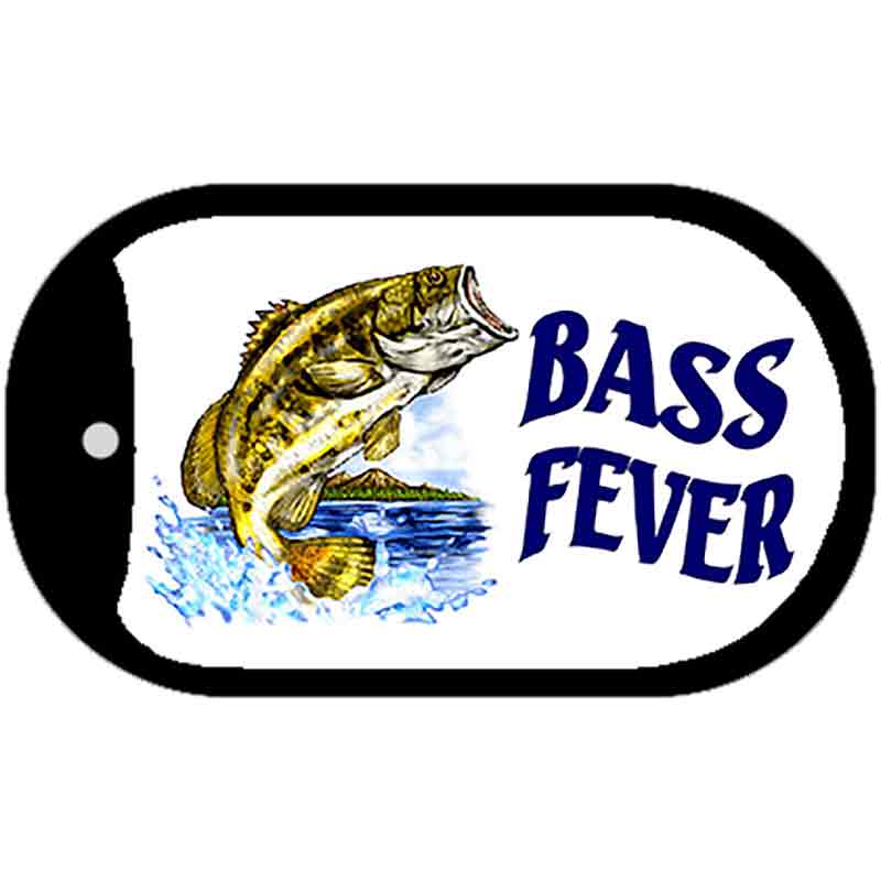 Bass Fever Novelty Metal Dog Tag Necklace DT-399