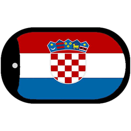 Croatia Flag Scroll Metal Novelty Dog Tag Necklace DT-4001