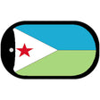 Djibouti Flag Scroll Metal Novelty Dog Tag Necklace DT-4003