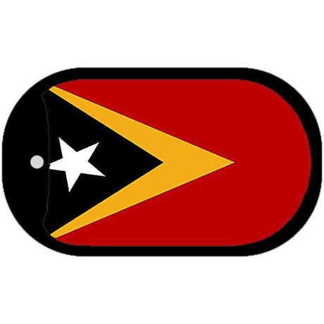 East Timor Flag Scroll Metal Novelty Dog Tag Necklace DT-4005