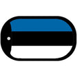 Estonia Flag Scroll Metal Novelty Dog Tag Necklace DT-4009