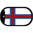 Faroe Islands Flag Scroll Metal Novelty Dog Tag Necklace DT-4014