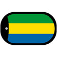 Gabon Flag Scroll Metal Novelty Dog Tag Necklace DT-4017