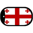 Georgia Flag Scroll Metal Novelty Dog Tag Necklace DT-4018