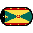 Grenada Flag Scroll Metal Novelty Dog Tag Necklace DT-4021