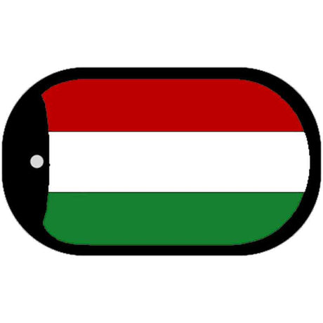 Hungary Flag Scroll Metal Novelty Dog Tag Necklace DT-4029