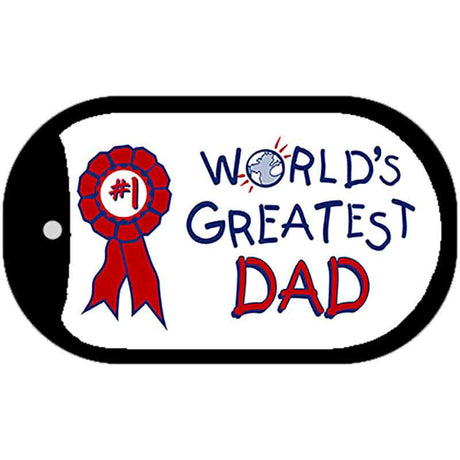 Worlds Greatest Dad Novelty Metal Dog Tag Necklace DT-403