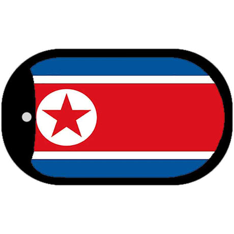 North Korea Flag Scroll Metal Novelty Dog Tag Necklace DT-4042