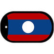 Laos Flag Metal Novelty Dog Tag Necklace DT-4072