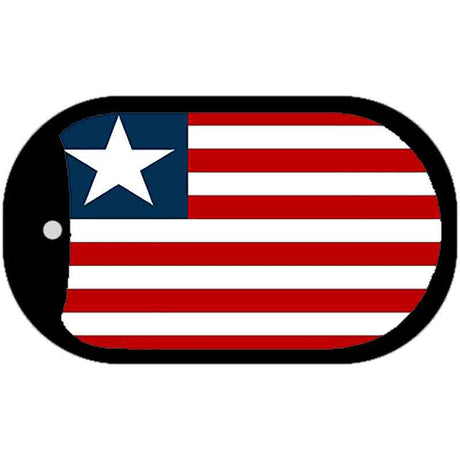 Liberia Flag Metal Novelty Dog Tag Necklace DT-4077