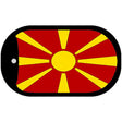 Macedonia Flag Metal Novelty Dog Tag Necklace DT-4084