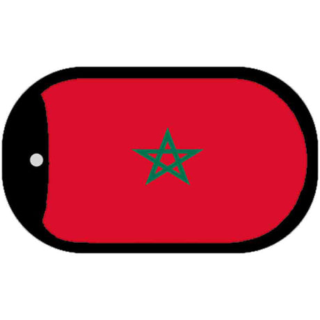 Morocco Flag Metal Novelty Dog Tag Necklace DT-4101