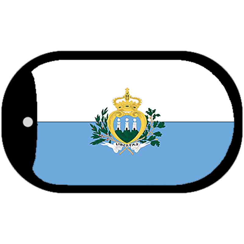 San Marino Flag Metal Novelty Dog Tag Necklace DT-4133