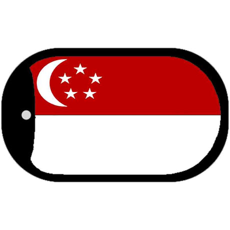 Singapore Flag Metal Novelty Dog Tag Necklace DT-4140