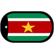 Suriname Flag Metal Novelty Dog Tag Necklace DT-4154