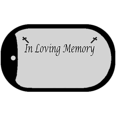 In Loving Memory Gray Novelty Metal Dog Tag Necklace DT-4197