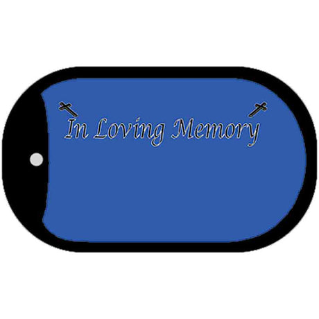 In Loving Memory Blue Novelty Metal Dog Tag Necklace DT-4200