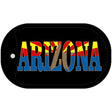 Arizona Inlayed State Flag Metal Novelty Dog Tag Necklace DT-4207