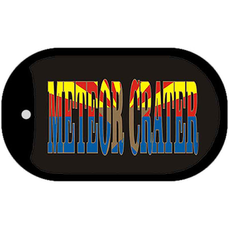 Meteor Crater Arizona Flag Novelty Metal Dog Tag Necklace