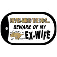 Beware of Wife Novelty Metal Dog Tag Necklace DT-421