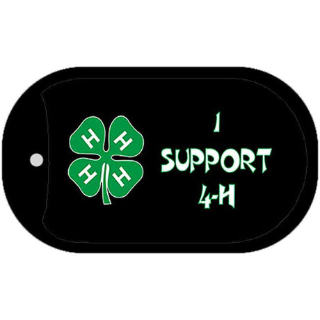 I Support 4-H Novelty Metal Dog Tag Necklace DT-4224