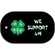 We Support 4-H Novelty Metal Dog Tag Necklace DT-4225
