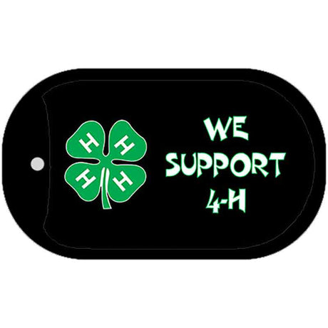 We Support 4-H Novelty Metal Dog Tag Necklace DT-4225