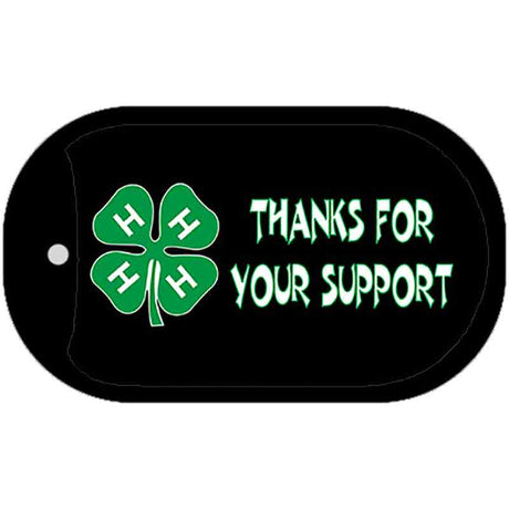 Thanks For Your Support 4-H Novelty Metal Dog Tag Necklace DT-4226