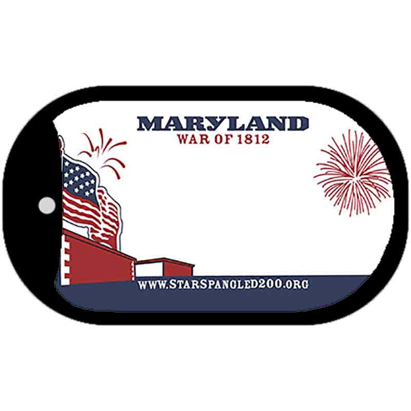 Maryland State Blank Novelty Metal Dog Tag Necklace DT-4239