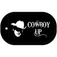 Cowboy Up Novelty Metal Dog Tag Necklace DT-4255