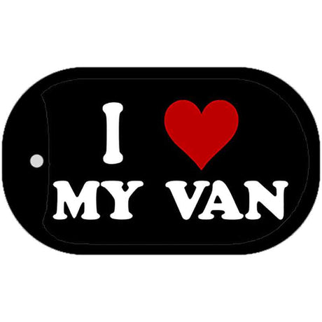 I Love My Van Novelty Metal Dog Tag Necklace DT-4256