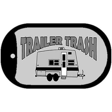 Trailer Trash Novelty Metal Dog Tag Necklace DT-4282