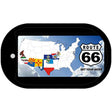 RT 66 8 Flags and Clouds Novelty Metal Dog Tag Necklace DT-4347