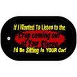 The Crap From Your Stereo Novelty Metal Dog Tag Necklace DT-435