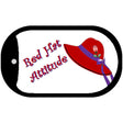 Red Hat Attitude Novelty Metal Dog Tag Necklace DT-438